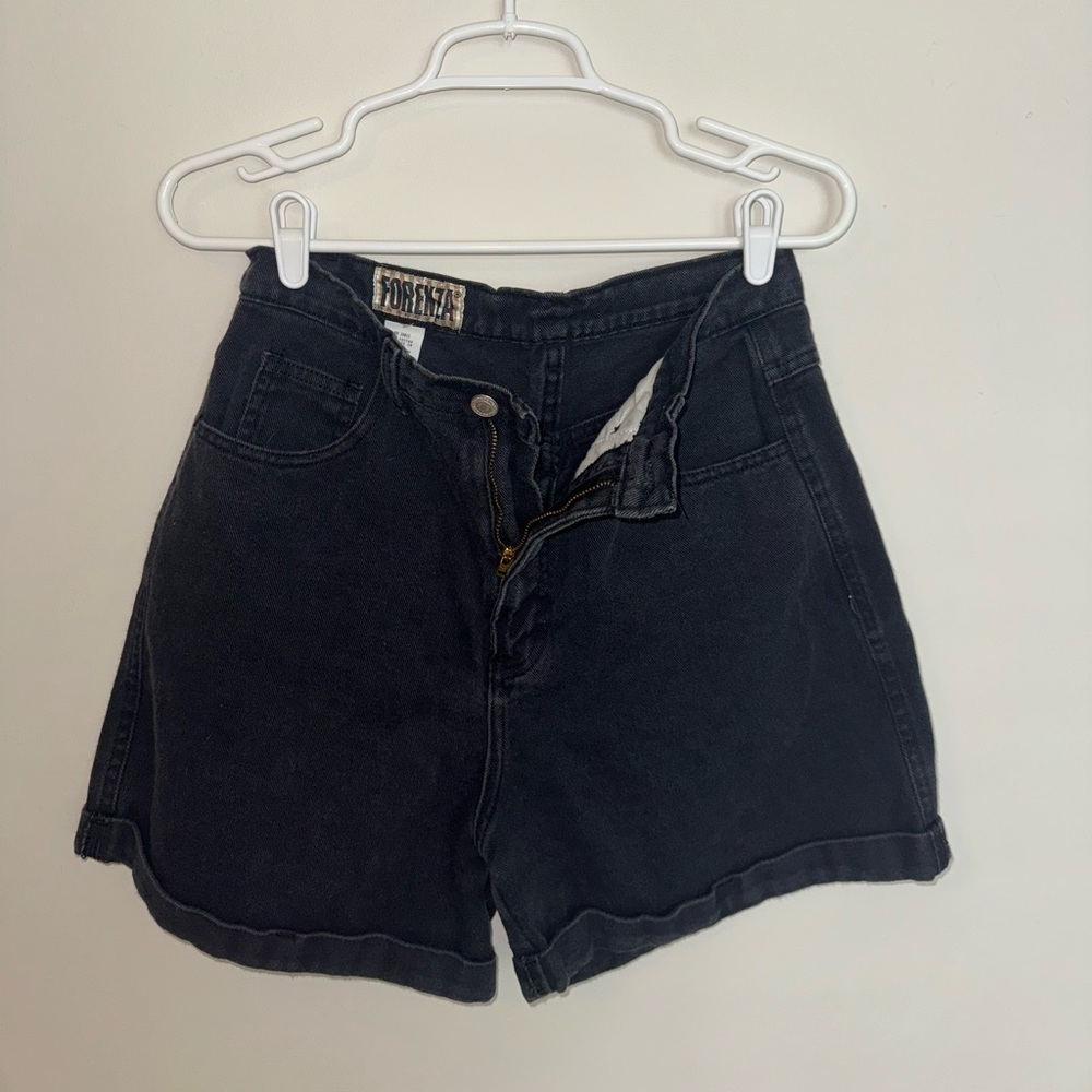 Women's Vintage Forenza Black Denim Shorts